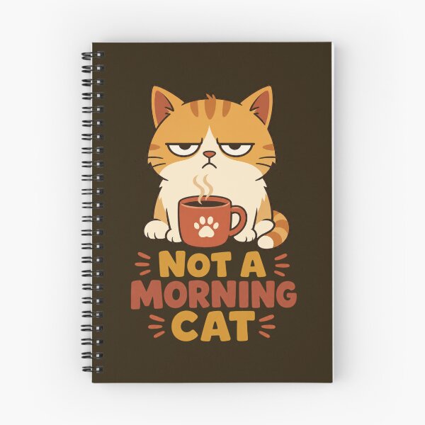 Item preview, Not a Morning Cat Funny Coffee Cat T-Shirt designed and sold by Dbm Teeverse.