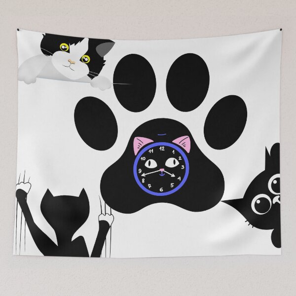 Item preview, Black Cat Night – Cute Midnight Cat & Moonlight Design designed and sold by GoldenSparkleShop.