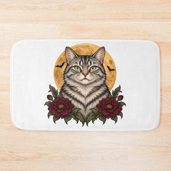 Item preview, Vampire Tabby Cat Full Moon Halloween designed and sold by Old's Cool Cat Studio.