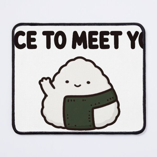 Item preview, Cute Chibi Onigiri Waving Rice To Meet You Japanese Food Sticker designed and sold by xiaoxiaochibi.