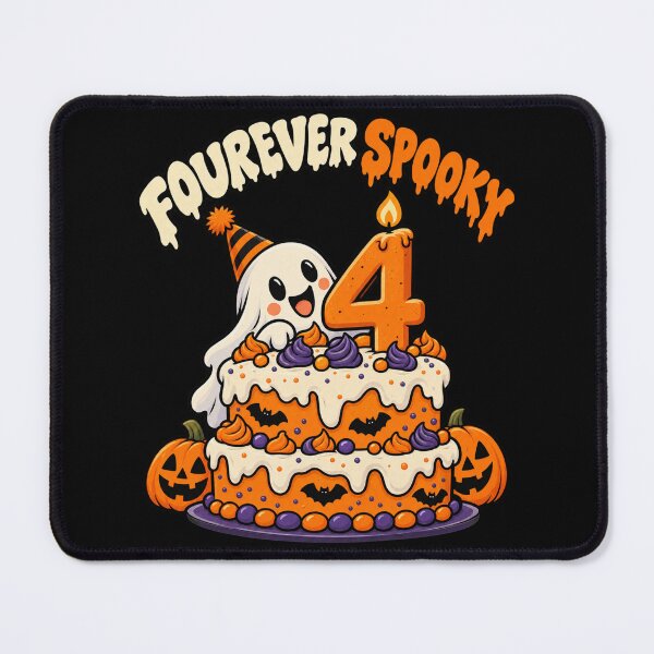 Item preview, Four Ever Spooky Birthday Cake Ghost designed and sold by GibasVisuals.