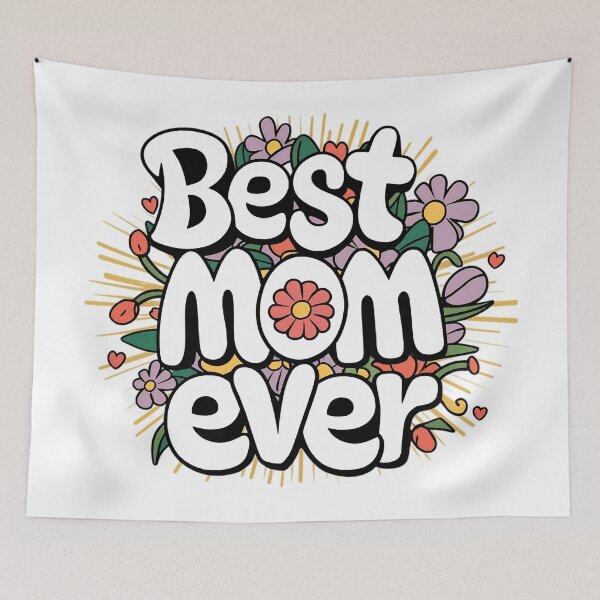 Item preview, Best Mom Ever Floral Retro Design designed and sold by H.M. Bright Design.
