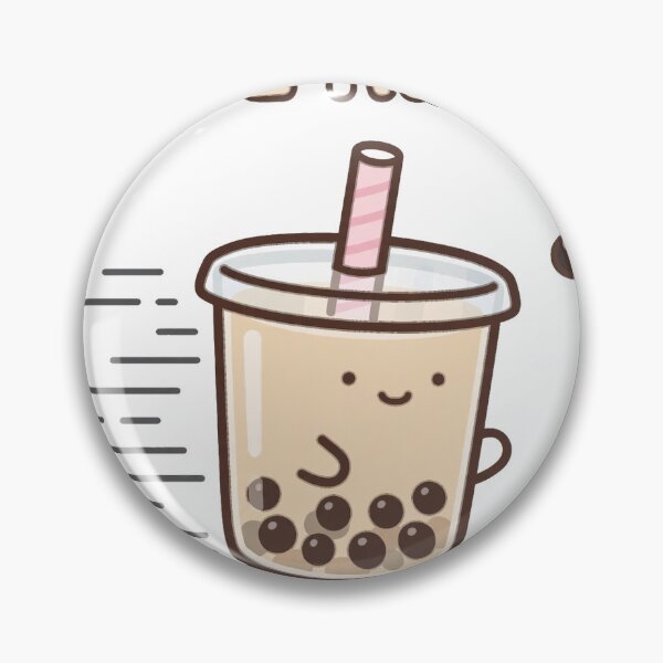 Item preview, Funny Chibi Boba Tea Cup Running Boba Late Than Never Sticker designed and sold by xiaoxiaochibi.