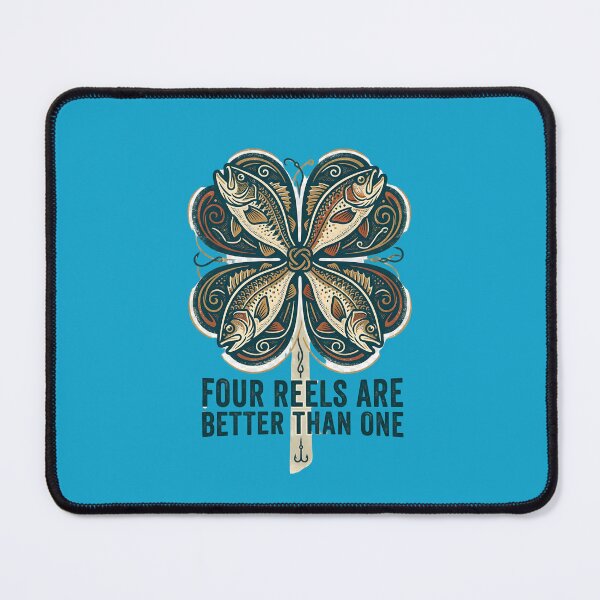 Item preview, Four reels are better than one - Four-leaf clover for fishing fans - Happy fishing! designed and sold by ParadoxParadox.