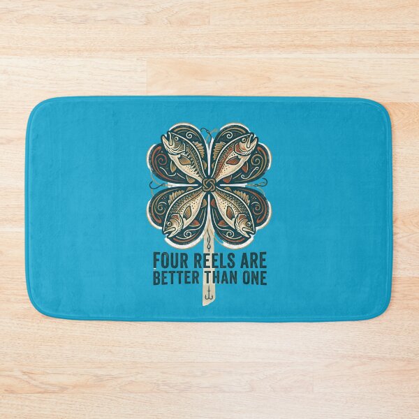 Item preview, Four reels are better than one - Four-leaf clover for fishing fans - Happy fishing! designed and sold by ParadoxParadox.
