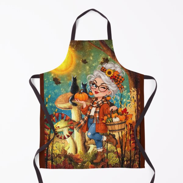 Item preview, GRANDMA AND KITTIES READY FOR SOME PUMPKIN FUN designed and sold by Tammera.