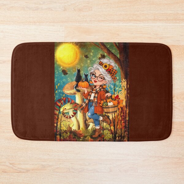 Item preview, GRANDMA AND KITTIES READY FOR SOME PUMPKIN FUN designed and sold by Tammera.