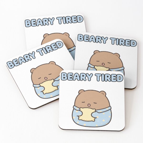 Item preview, Sleepy Chibi Bear Pajamas Pillow Beary Tired Bedtime Sticker designed and sold by xiaoxiaochibi.