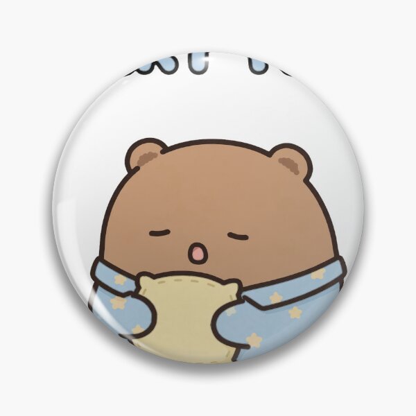 Item preview, Sleepy Chibi Bear Pajamas Pillow Beary Tired Bedtime Sticker designed and sold by xiaoxiaochibi.