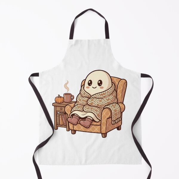 Item preview, Cozy Ghost in Armchair Sticker | Cute Fall Halloween Ghost designed and sold by abdelski.