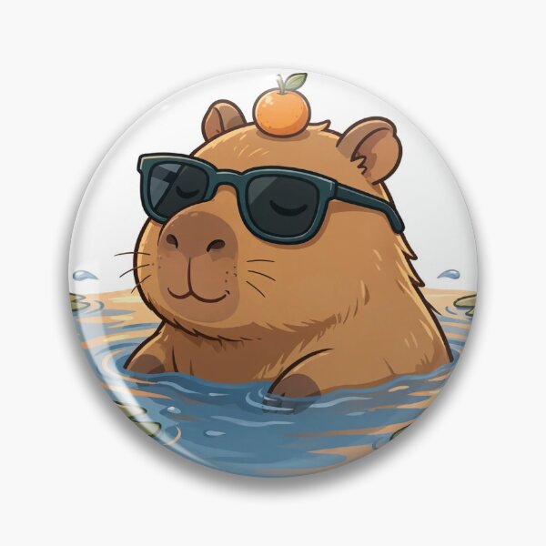 Item preview, Chill Capybara Sunglasses Funny Relaxed designed and sold by The Oddball Supply Co..