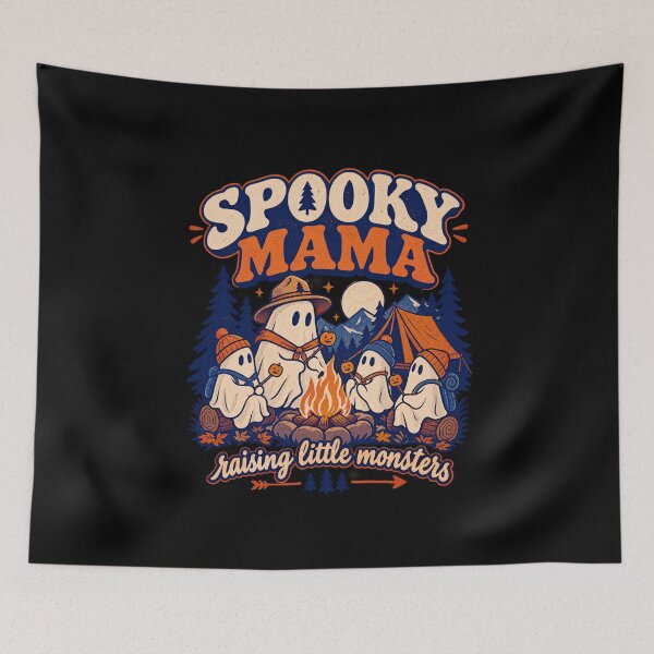 Item preview, Spooky Mama Camping Raising Little Monsters  designed and sold by LuveraxArt.