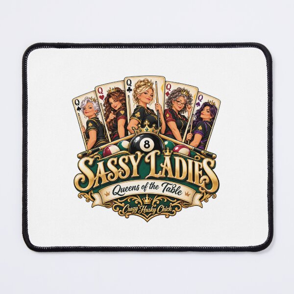 Item preview, Sassy Ladies Queens of the Table - Women's Billiards Playing Card Design designed and sold by Crazyhuskychick.