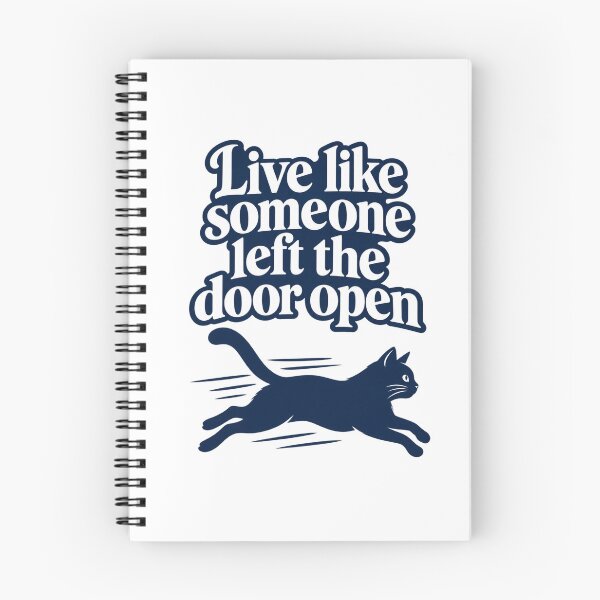 Item preview, Live Like Someone Left The Door Open Funny Black Cat Graphic designed and sold by Whirx.