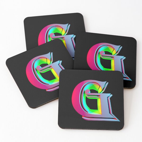Item preview, Neon 3D Letter G - Retro Synthwave Style designed and sold by Creatigrafo.