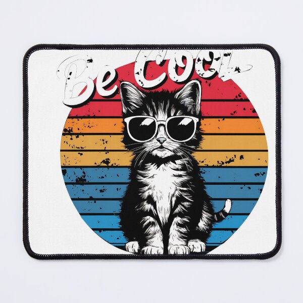 Item preview, Be Cool Retro Cat Sunglasses Design designed and sold by H.M. Bright Design.