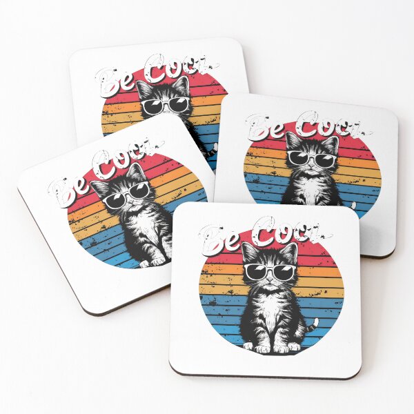 Item preview, Be Cool Retro Cat Sunglasses Design designed and sold by H.M. Bright Design.
