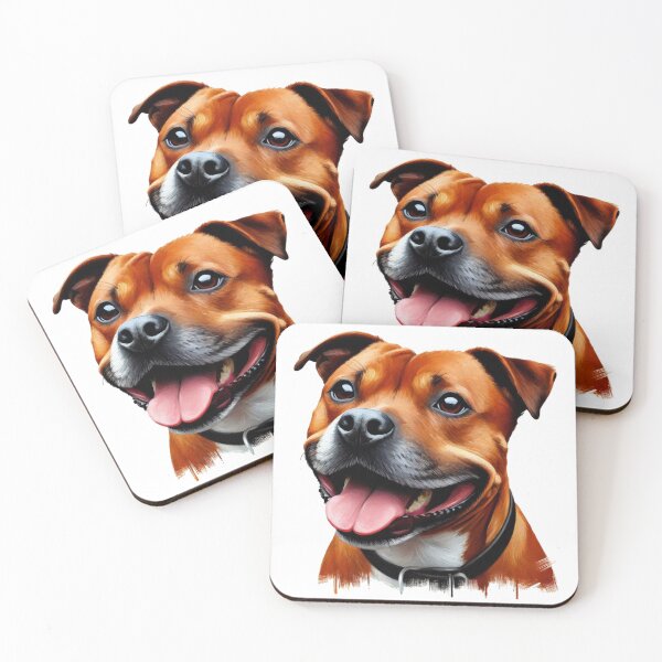Item preview, Red Staffy Portrait designed and sold by MaedK.