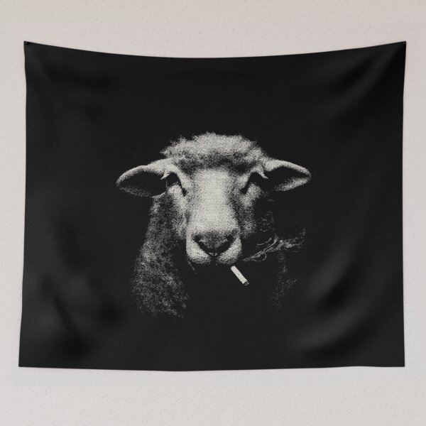 Item preview, Rebellious Sheep Smoking Cigarette Low Key designed and sold by k3rstman1.