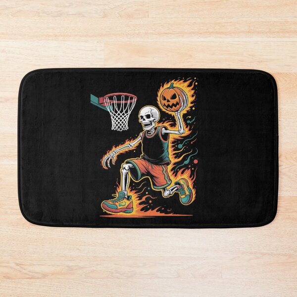 Item preview, Skeleton Playing Basketball with Pumpkin designed and sold by jkrphoto.