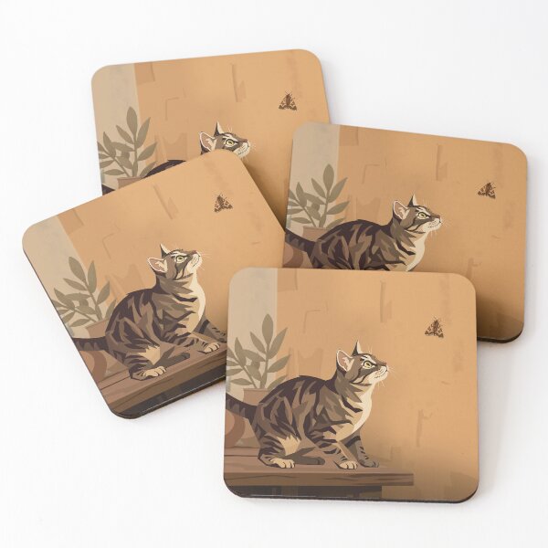 Item preview, A cat and a moth designed and sold by NorthNook.