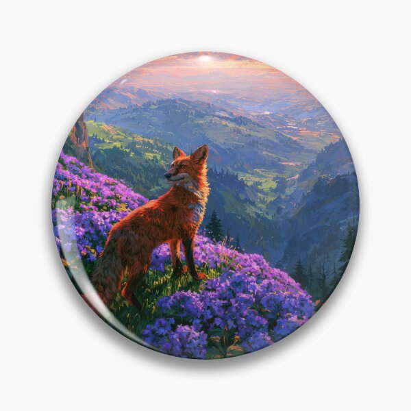 Item preview, Red fox looking back over shoulder on mountain designed and sold by scicilysimonee.