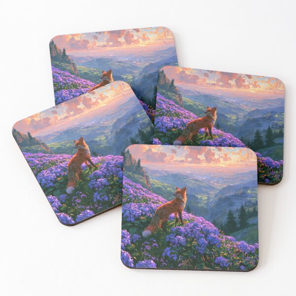 Item preview, Red fox looking back over shoulder on mountain designed and sold by scicilysimonee.