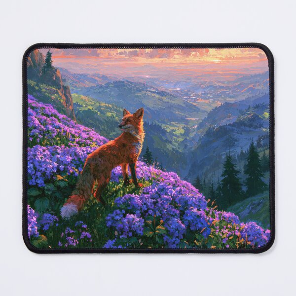 Item preview, Red fox looking back over shoulder on mountain designed and sold by scicilysimonee.