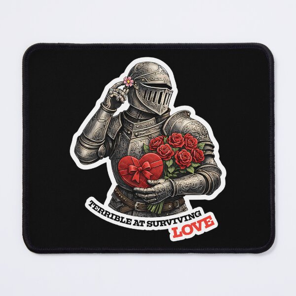 Item preview, Terrible at Surviving Love – Romantic Knight Illustration designed and sold by HollowayDaina.