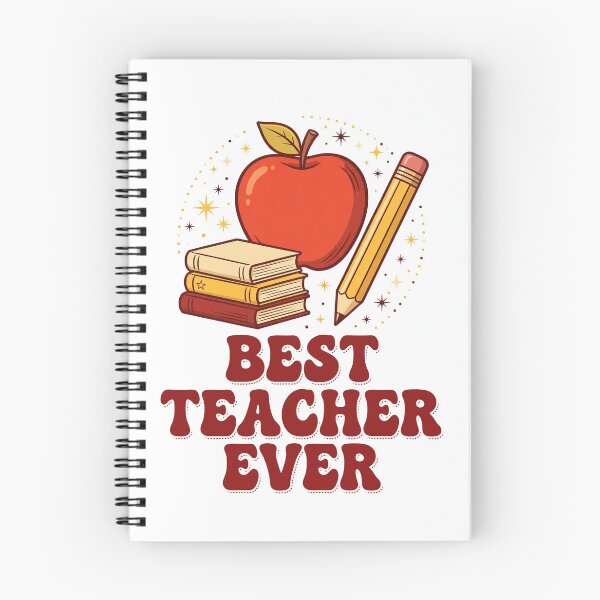 Item preview, Best Teacher Ever Retro Apple Pencil Books T-Shirt designed and sold by EverydayBadge.