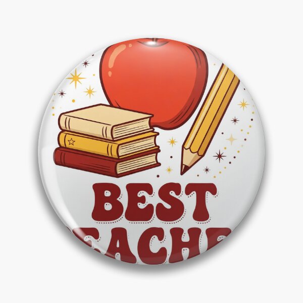 Item preview, Best Teacher Ever Retro Apple Pencil Books T-Shirt designed and sold by EverydayBadge.