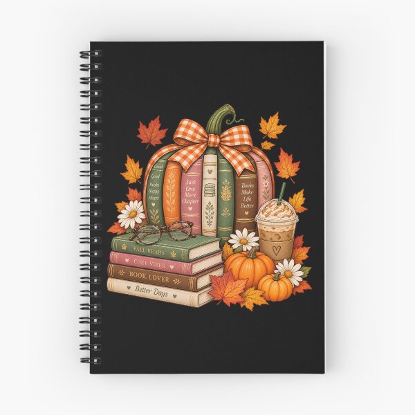 Item preview, Fall Pumpkin Book Lover Teacher Autumn Reading Floral Graphic designed and sold by Whirx.