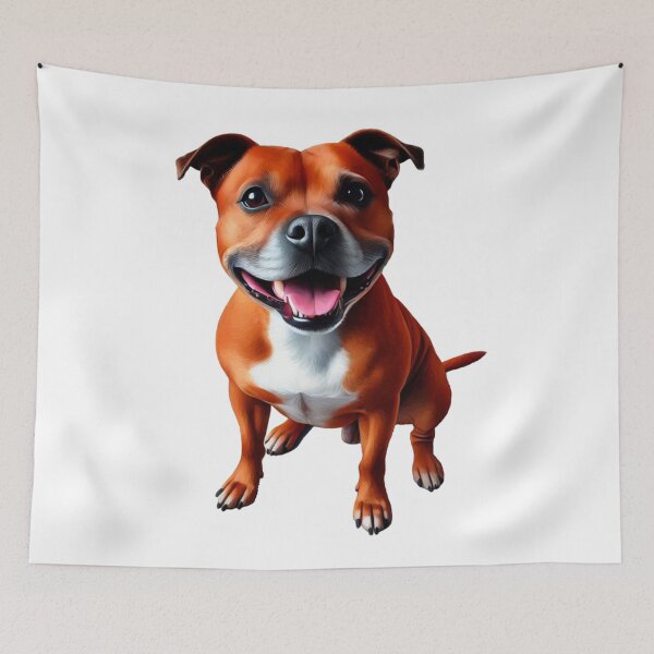 Item preview, Red Staffy Portrait designed and sold by MaedK.