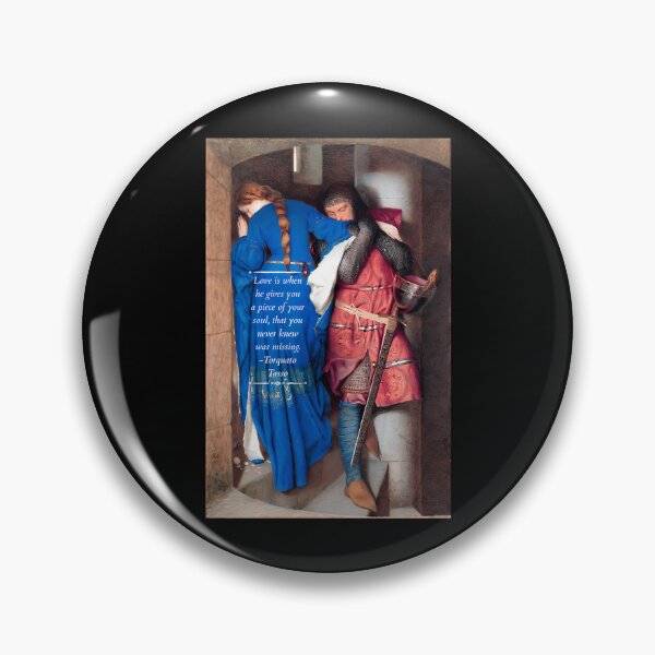 Item preview, The Meeting On The Turret Stars Painting By Frederic William Burton 1864. With Quote From Torquato Tasso. designed and sold by HollowayDaina.