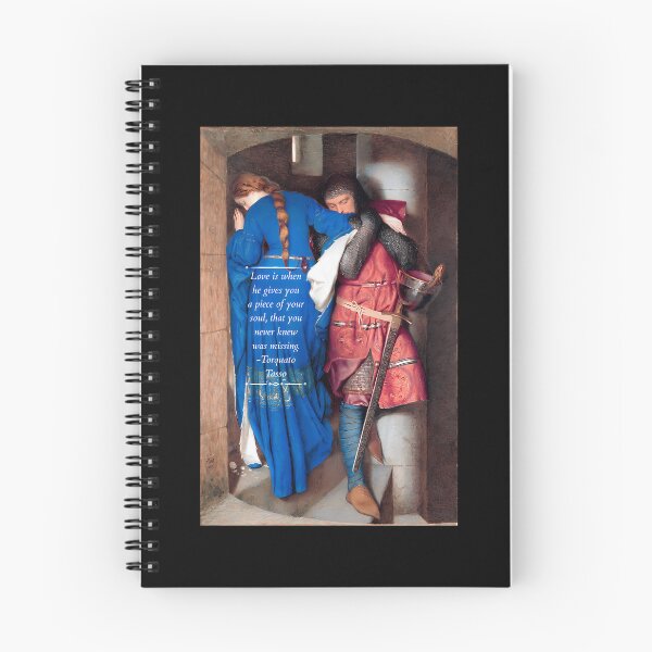Item preview, The Meeting On The Turret Stars Painting By Frederic William Burton 1864. With Quote From Torquato Tasso. designed and sold by HollowayDaina.