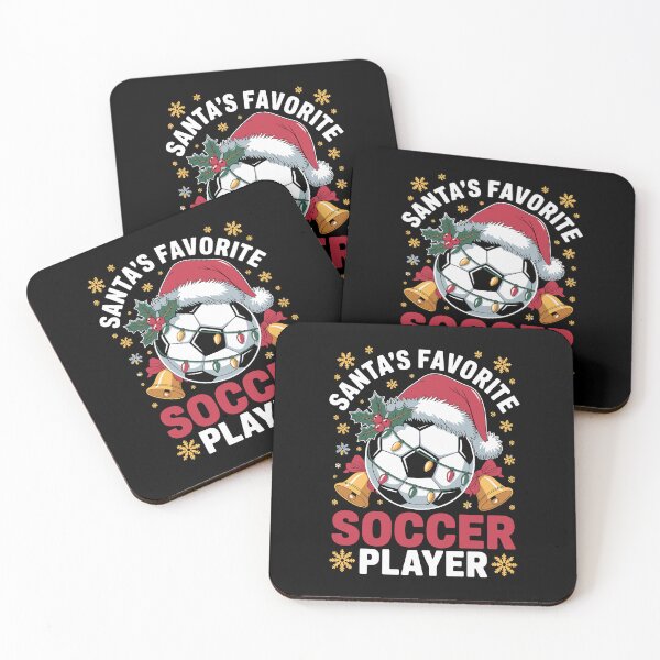Item preview, Santa's Favorite Soccer Player – Cute Christmas Soccer Ball Art designed and sold by jkrphoto.