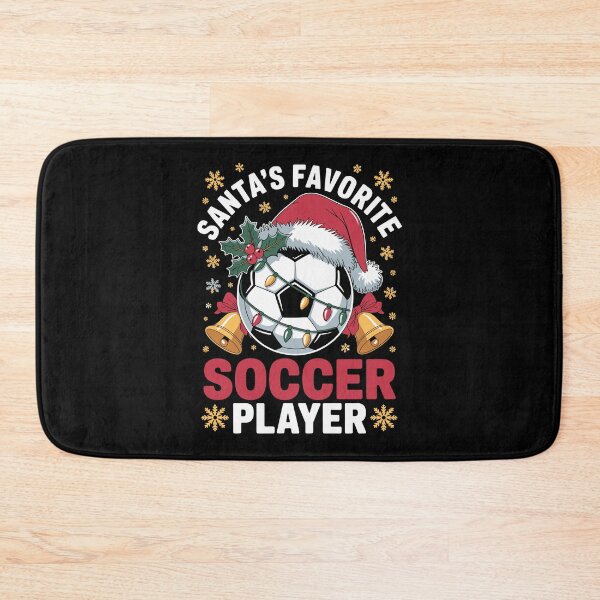 Item preview, Santa's Favorite Soccer Player – Cute Christmas Soccer Ball Art designed and sold by jkrphoto.