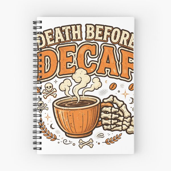Item preview, Death Before Decaf Skeleton Coffee designed and sold by The Oddball Supply Co..