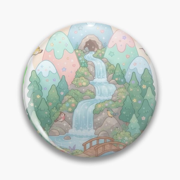 Item preview,  Art of a magical forest with a waterfall designed and sold by Azurart2.