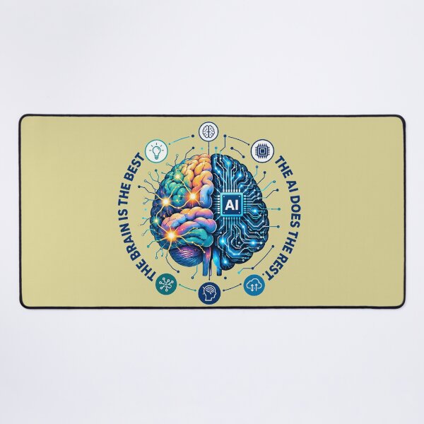 Item preview, The Brain Is The Best, The AI Does The Rest designed and sold by cameleon style.