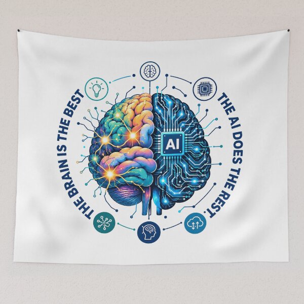 Item preview, The Brain Is The Best, The AI Does The Rest designed and sold by cameleon style.