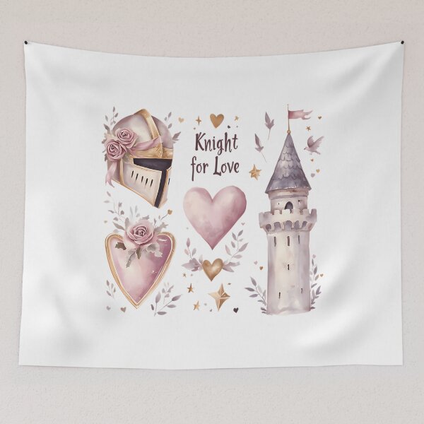 Item preview, Knight For Love - Romantic Watercolor Valentine'S Day Design With Roses Thorns Gold Accents designed and sold by HollowayDaina.