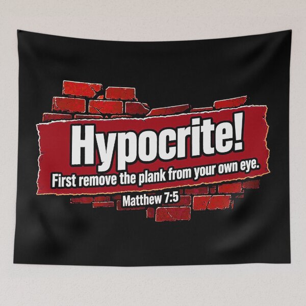 Item preview, Matthew 7:5 Hypocrite! First Remove The Plank From Your Own Eye designed and sold by plushism.