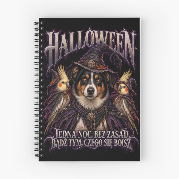 Item preview, Halloween Bernese Mountain Dog Witch Polish Quote Goth designed and sold by CalineczkaStudio.