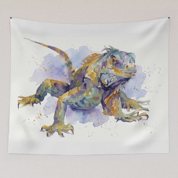 Item preview, Iguana, Full Body in Teal and Violet designed and sold by caracatita75.
