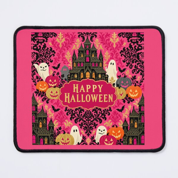 Item preview, Pink Damask Happy Halloween designed and sold by DesignsByPrnces.