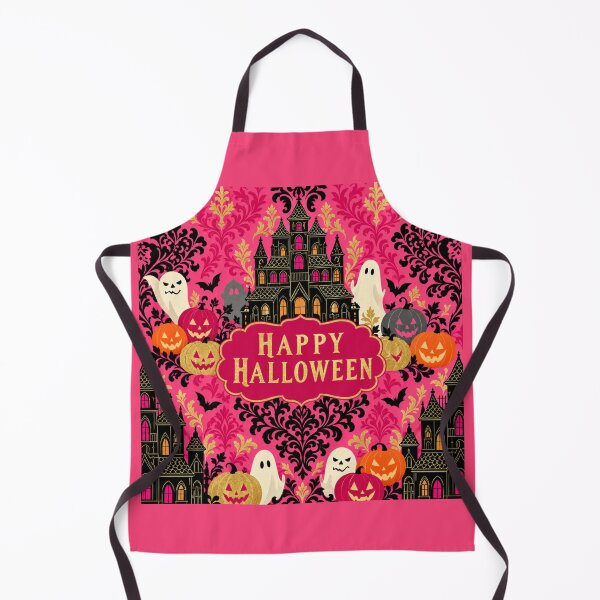 Item preview, Pink Damask Happy Halloween designed and sold by DesignsByPrnces.