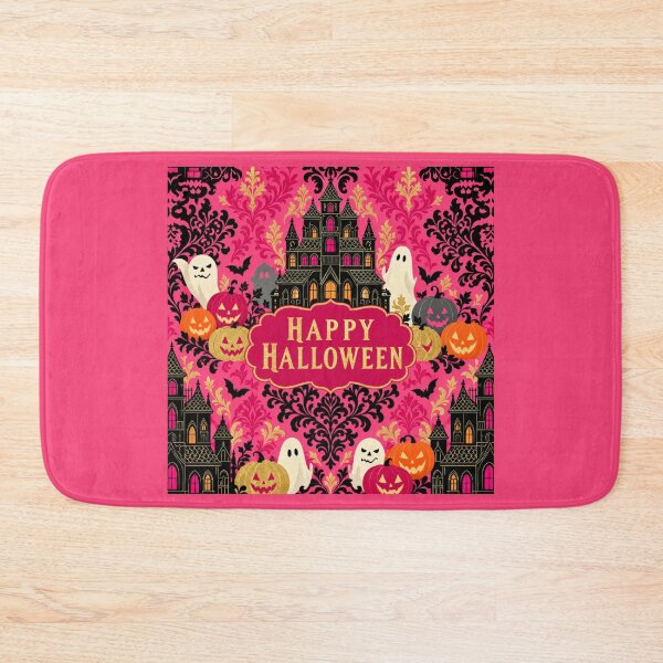 Item preview, Pink Damask Happy Halloween designed and sold by DesignsByPrnces.