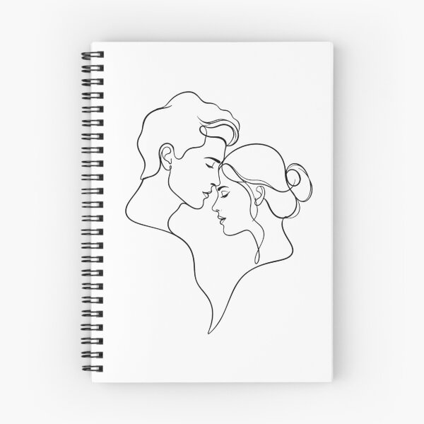 Item preview, "Romantic Couple Line Art: Minimalist Love Embrace" designed and sold by Nubian Style.