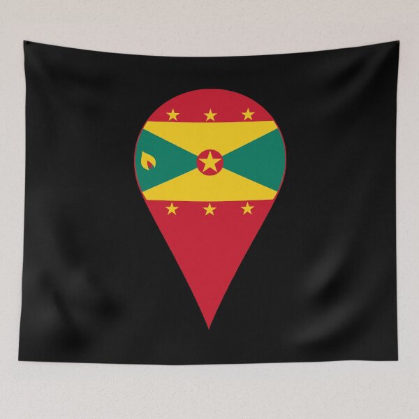 Item preview, Grenada Flag Location Pin Map Marker Destination Icon designed and sold by NTGUILTY.